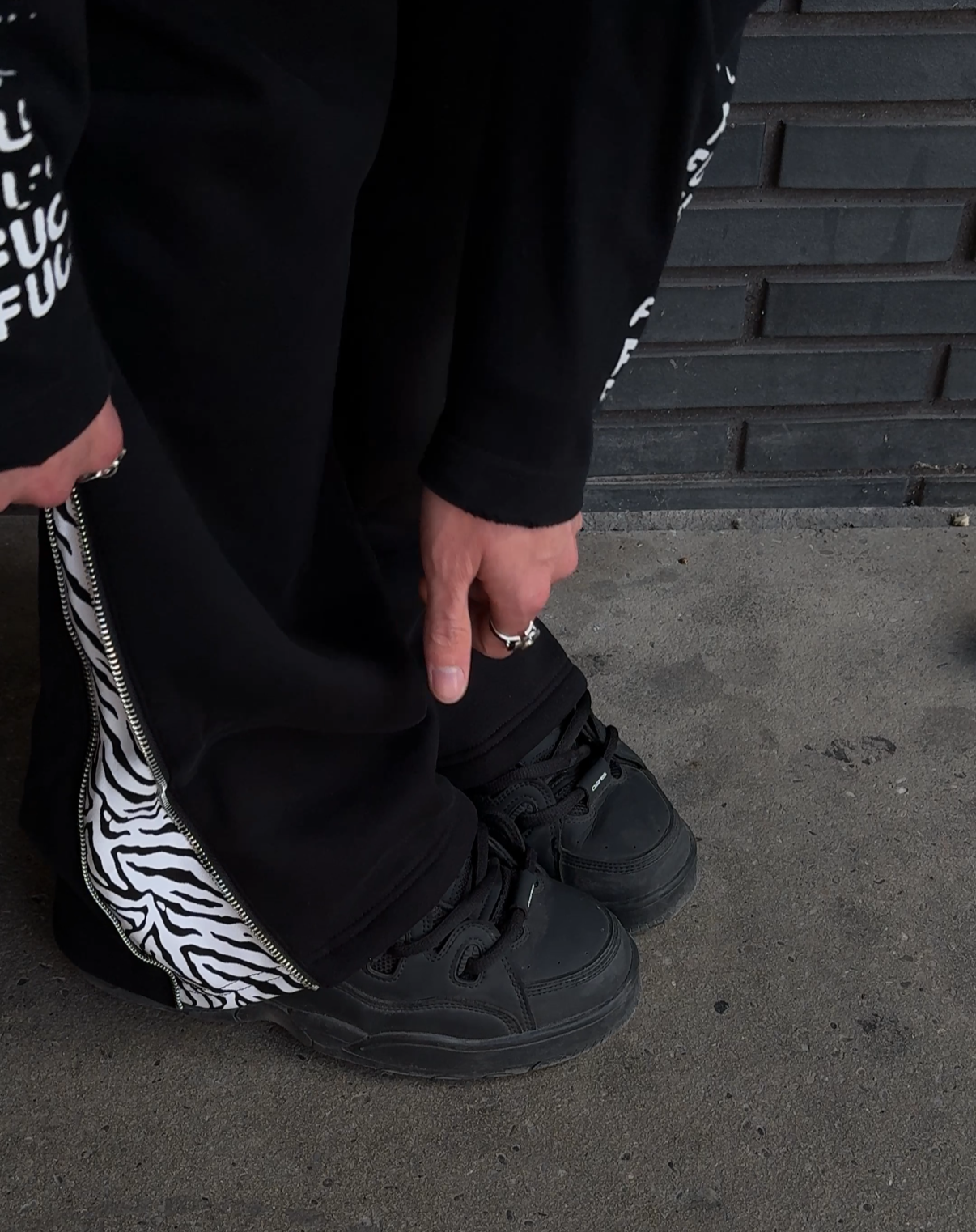 OUTCAST FLARED ZEBRA JOGGER