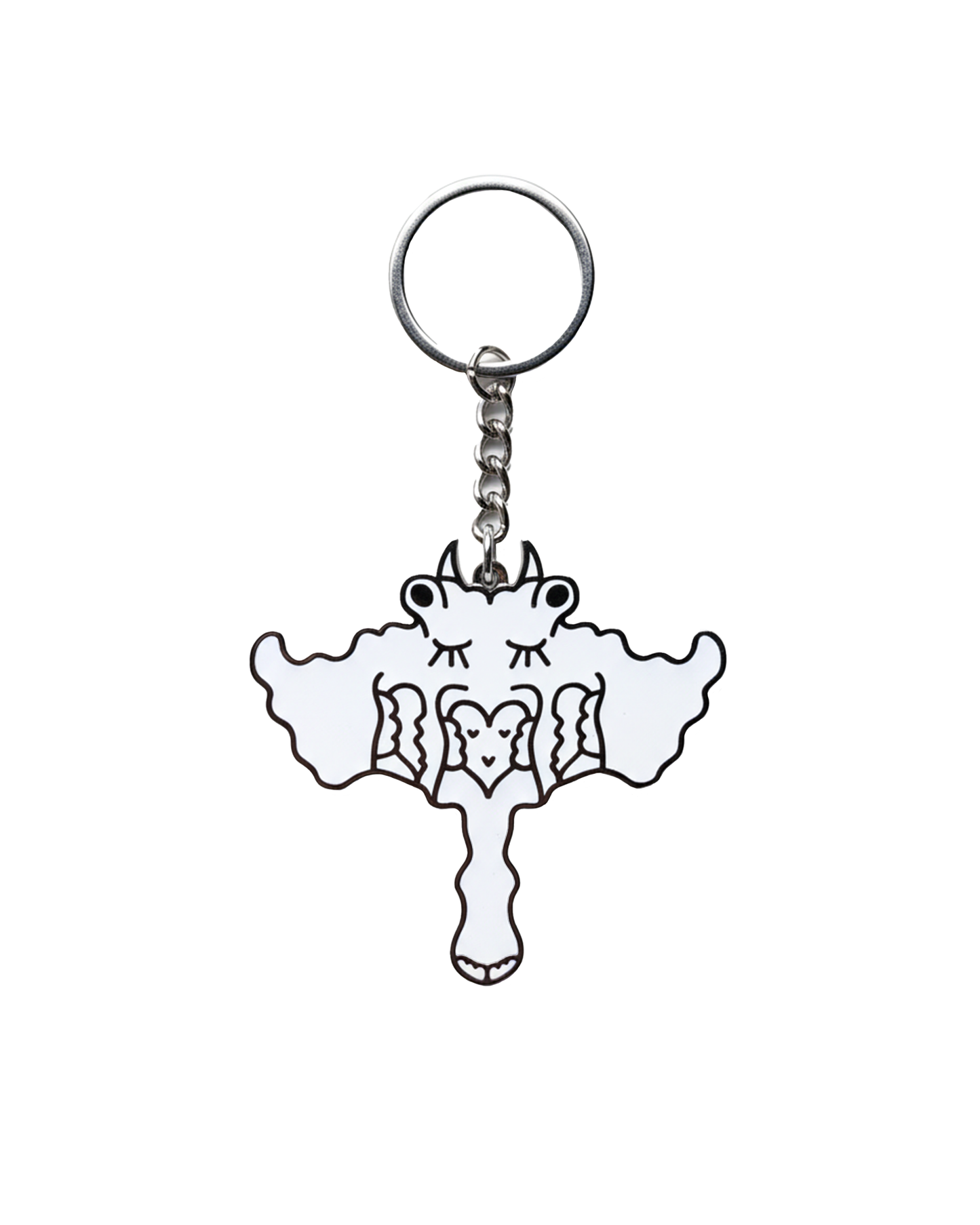 CLOUDY DEMON KEYCHAIN WHITE